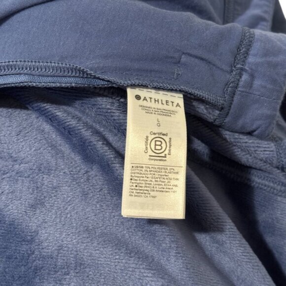 NWT Athleta Cozy Karma Twist Neck Sweatshirt | Large | Blue - Picture 7 of 9
